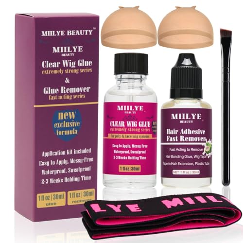 Clear Wig Bond Glue 1oz/30ml With Band, Caps and Remover
