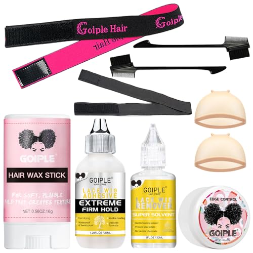 Wig Glue 1.28OZ, Waterproof Lace Front Adhsive with Wax...