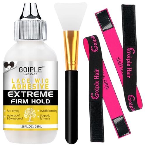 Wig Glue for Lace Front Wigs, Waterproof Strong Hold...