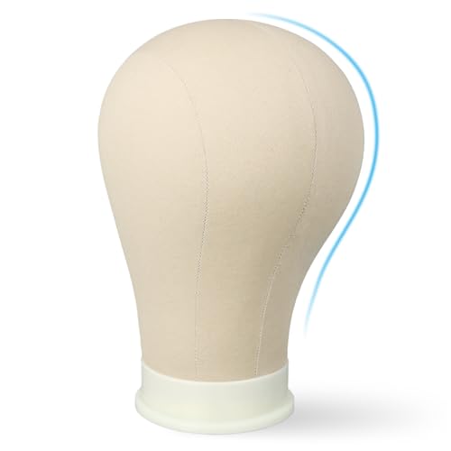 22 Inch Wig Head for Wig, Canvas Mannequin Head