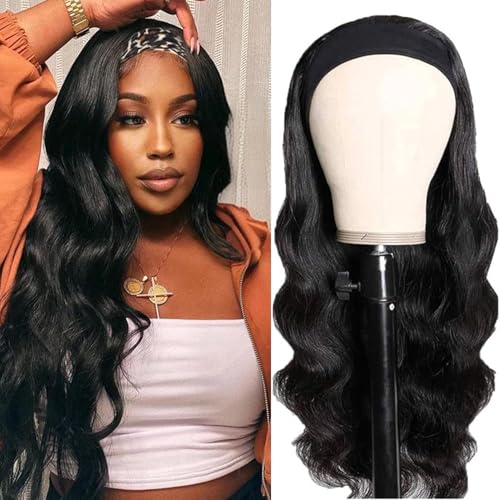 Fylora Headband Wig Human Hair Body Wave 18 Inch Glueless