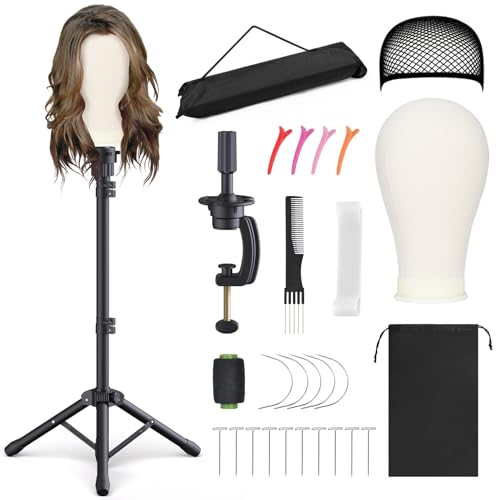 Relx Reinforced Wig Stand with Mannequin Head Set for...