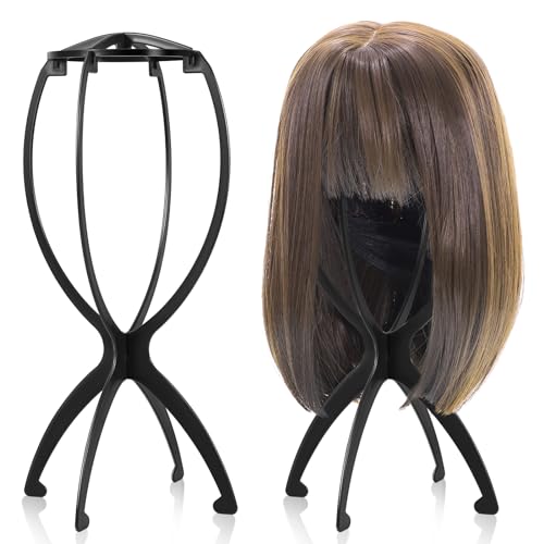 obeoby Wig Stand, Portable Wig Holder Wig Head Stand