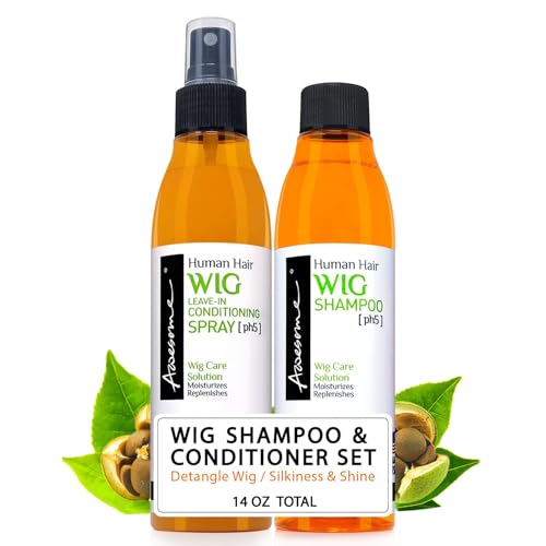 Awesome Human Hair Wig Care Set, Premium Shampoo &...