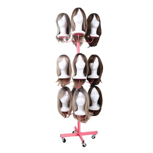 Lhysn Wig Holder for 12-Head Wig Stand Styling Storage Rack
