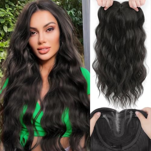 Hair Toppers for Women, 20 Inch Hand Tied Human Hair