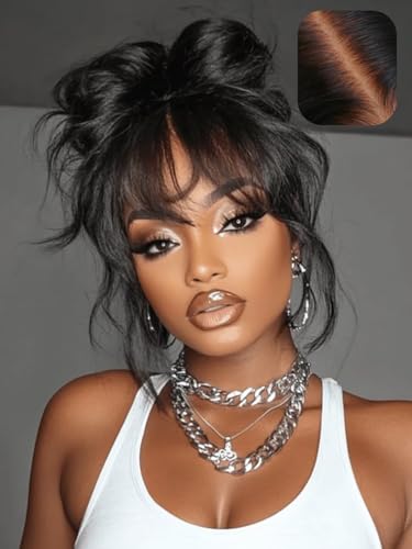 UNICE Pre Everything Curtain Bangs Wig with Drawstring...